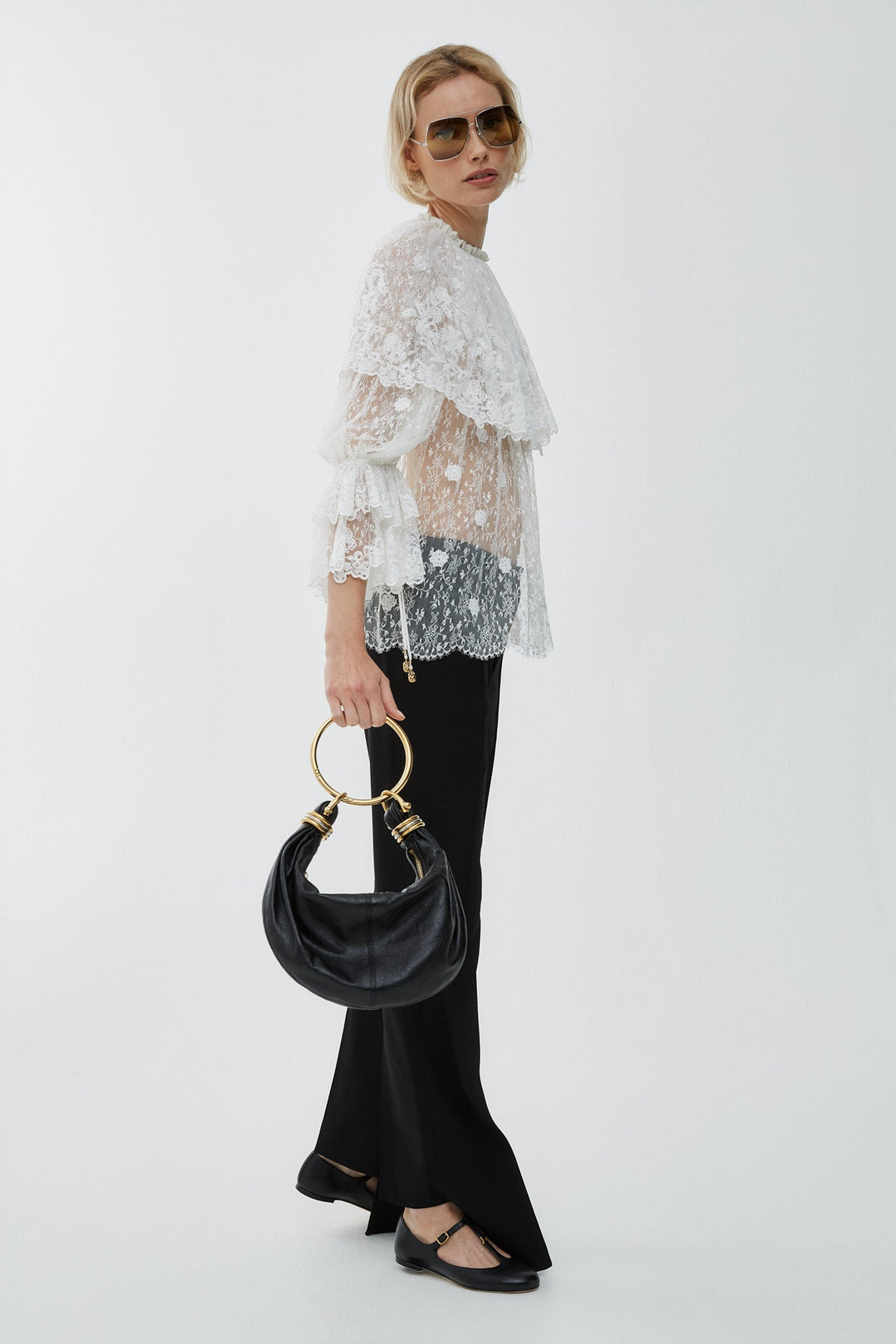 Chloé | Gathered top in lace | Savannahs