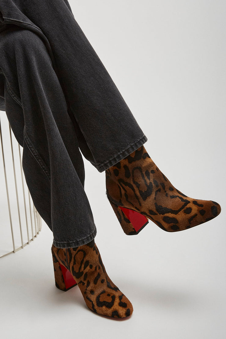 Christian Louboutin | Jane 85 leopard ankle boots | Savannahs