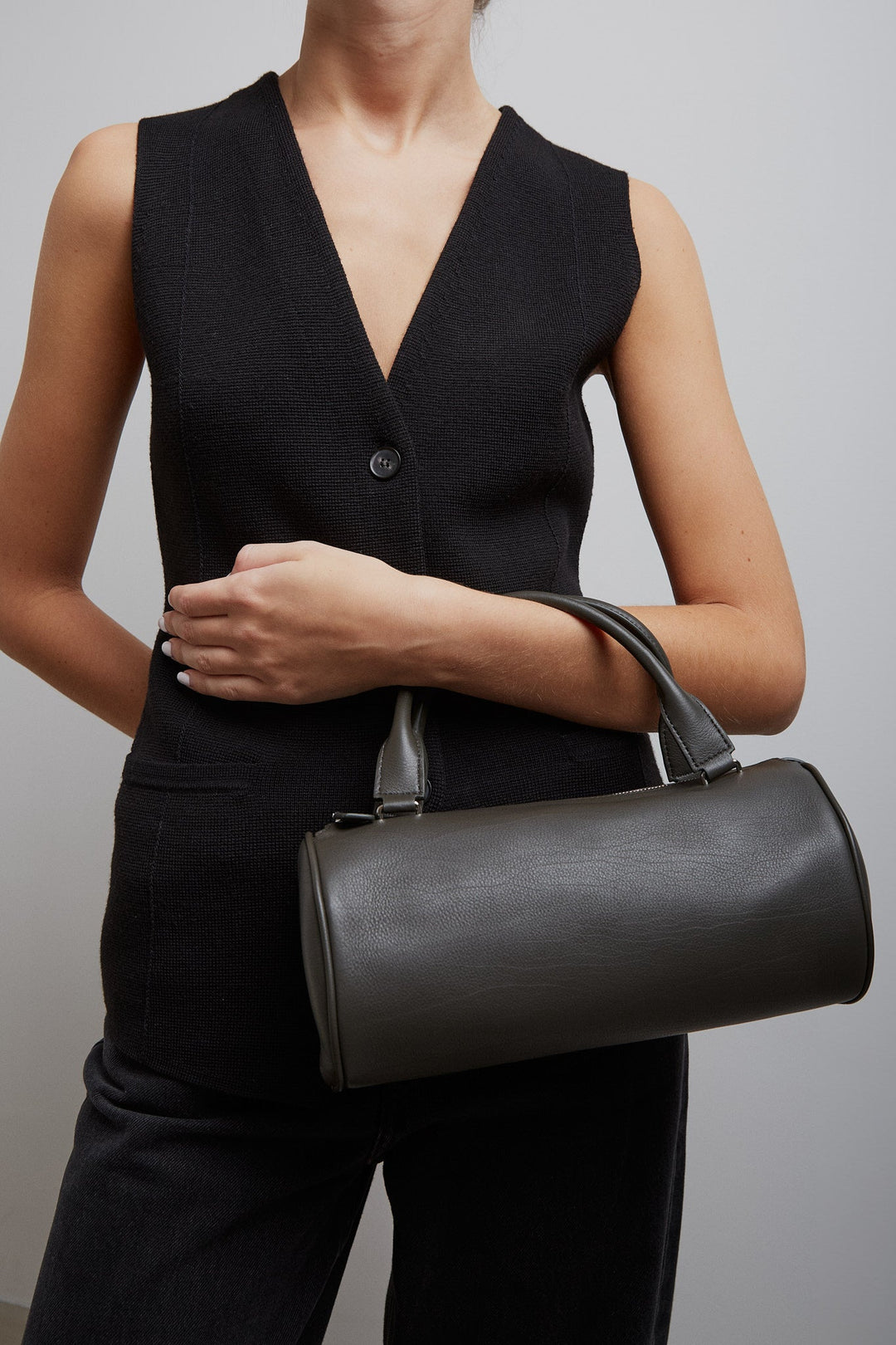 The Row | Edith grey small leather bag | Savannahs
