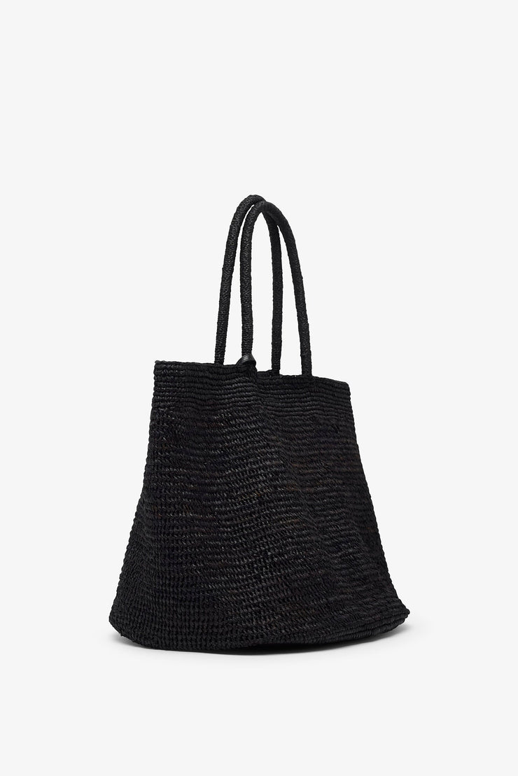 The Row | Oregon black raffia bag | Savannahs