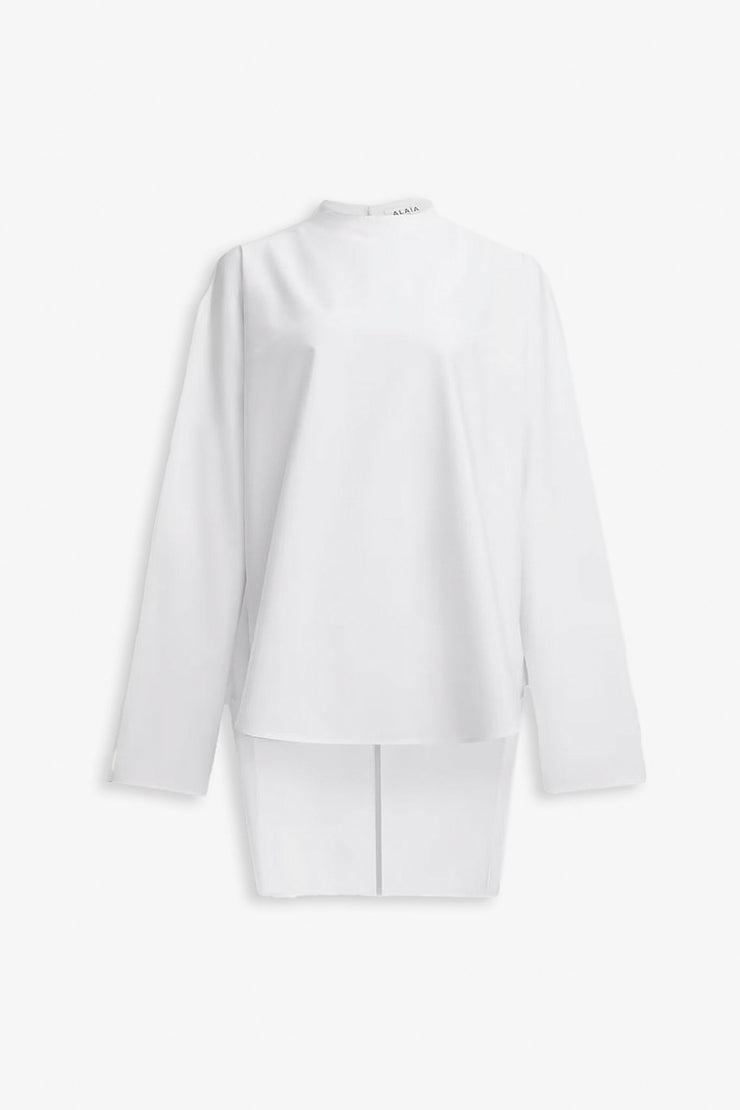 ほぼ新品 ALAiA ポップラインストレッチシャツXS 白 36 ほぼ新品 ALAiA