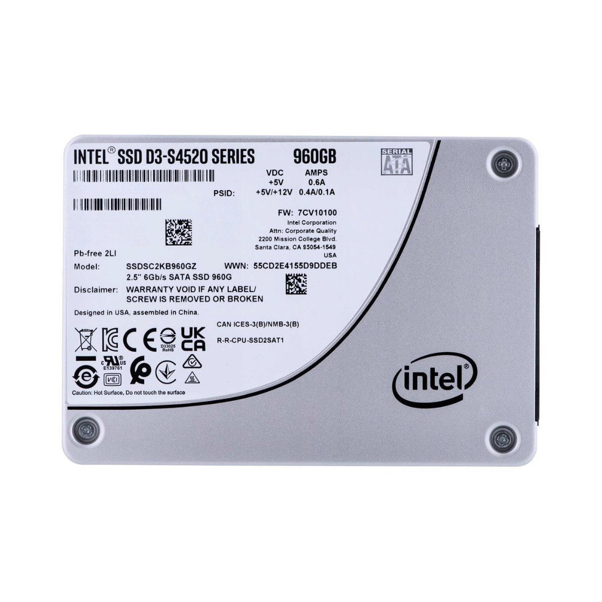 Intel D3-S4520 960GB SSD 2.5