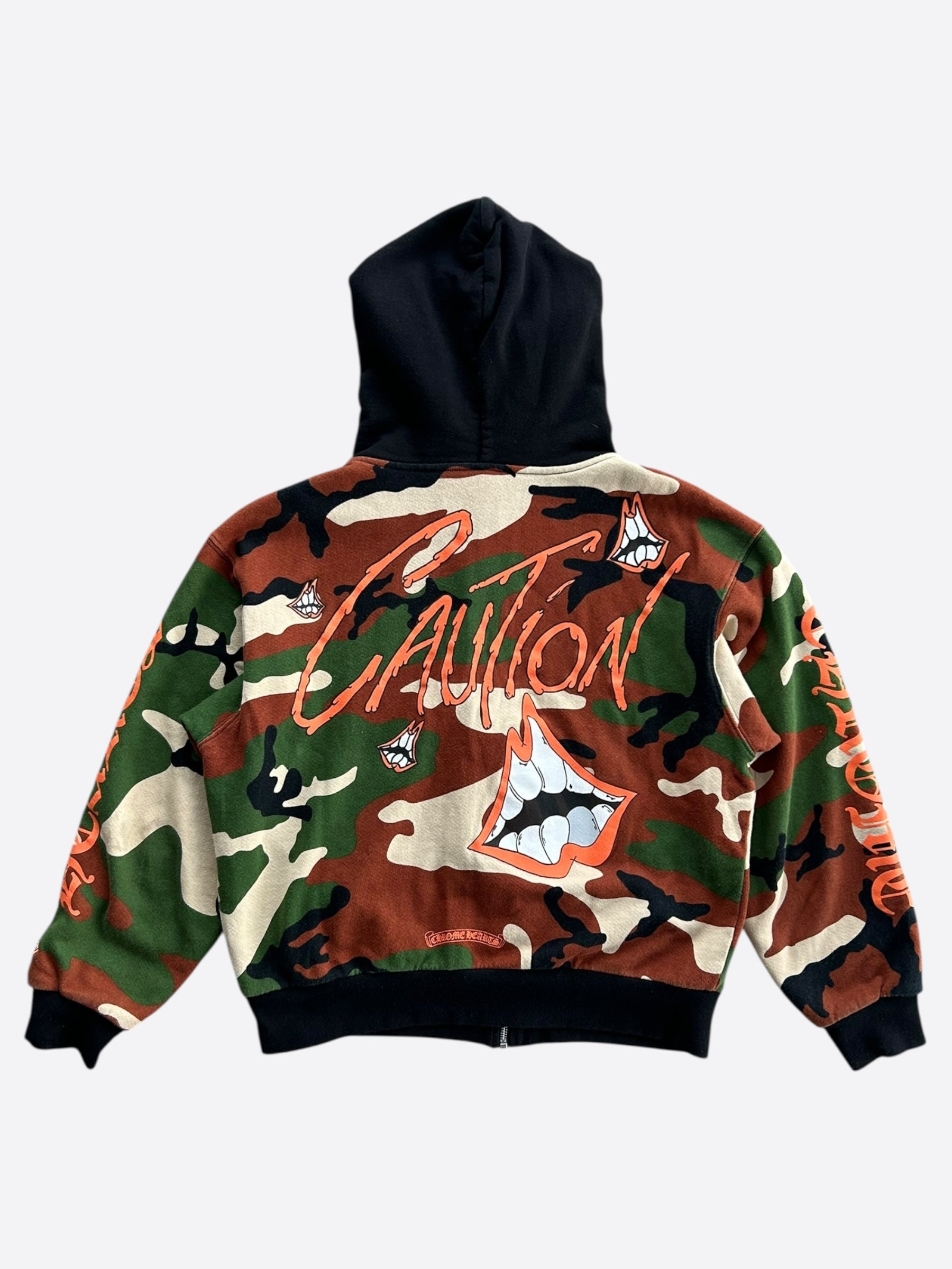 Chrome Hearts Matty Boy Camouflage Caution Zip Up Hoodie – Savonches