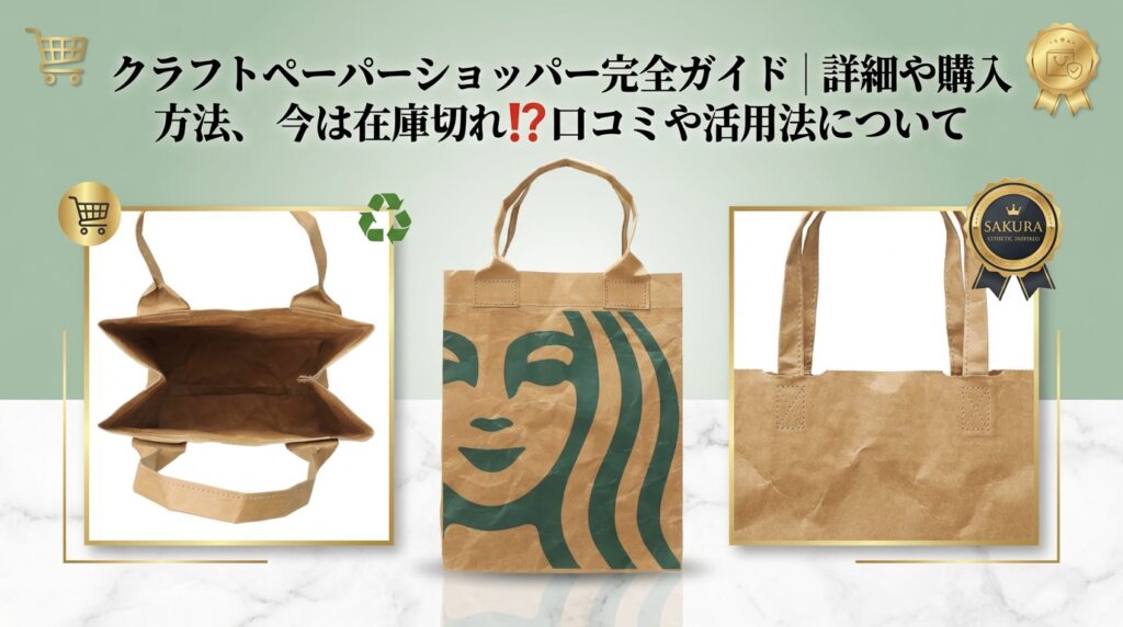 スタバ2026】クラフトペーパーショッパー完全ガイド│詳細や購入方法