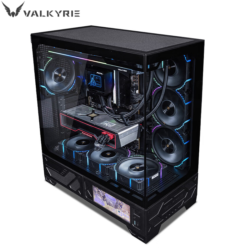 Valkyrie VK03 White Aluminum Mid Tower Gaming PC Case with 360