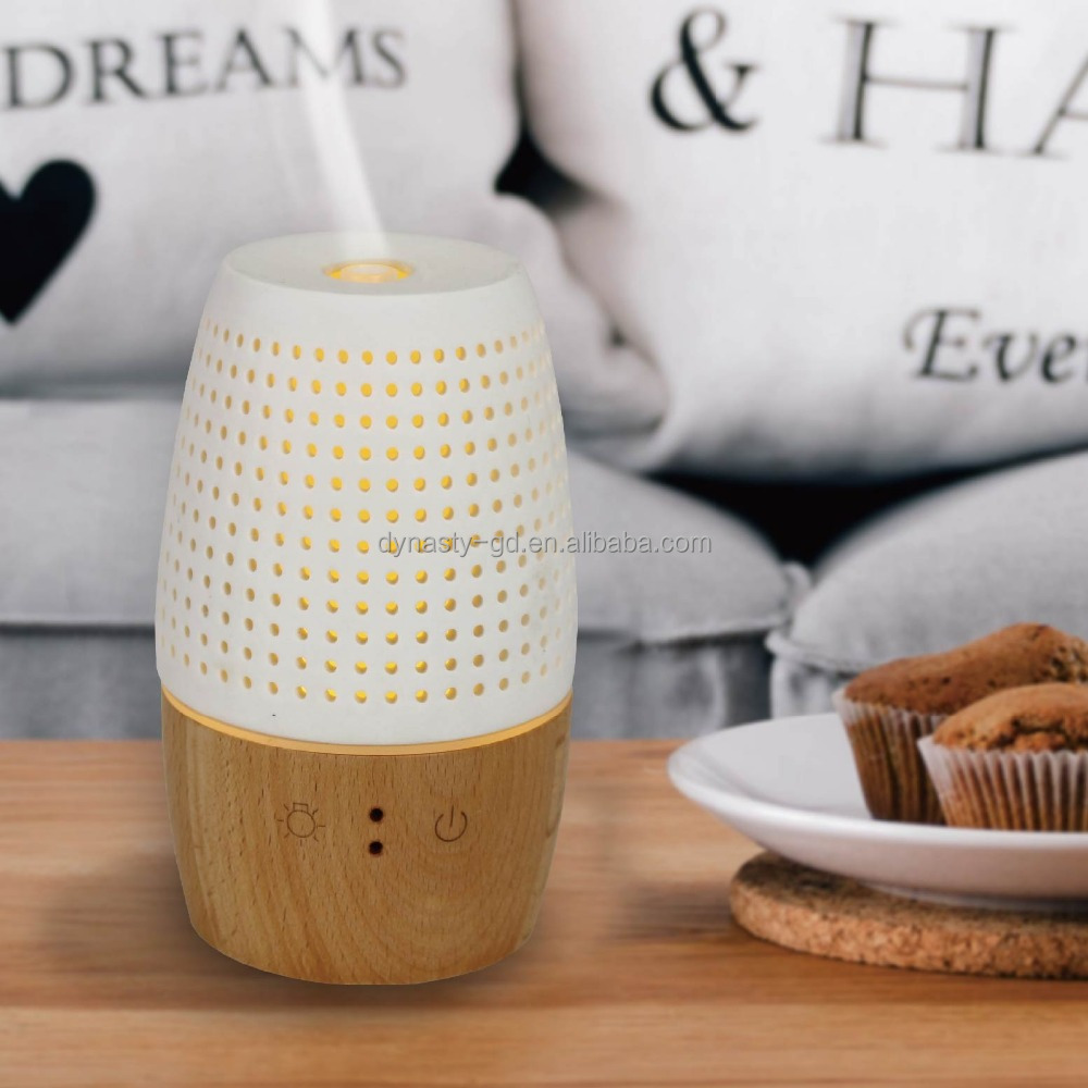 竹製ベースの磁器アロマディフューザー/木製アロマオイル