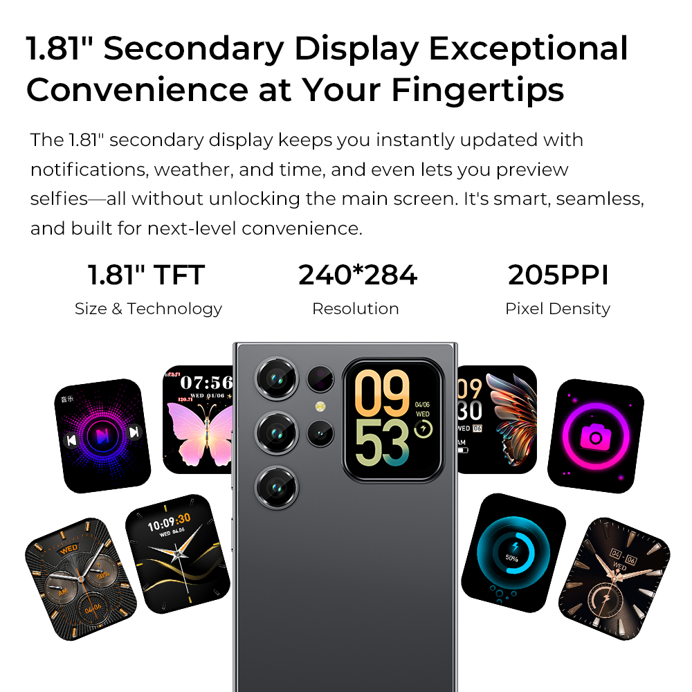 OUKITEL C62 PRO Dual Screen Smartphone, 6.88