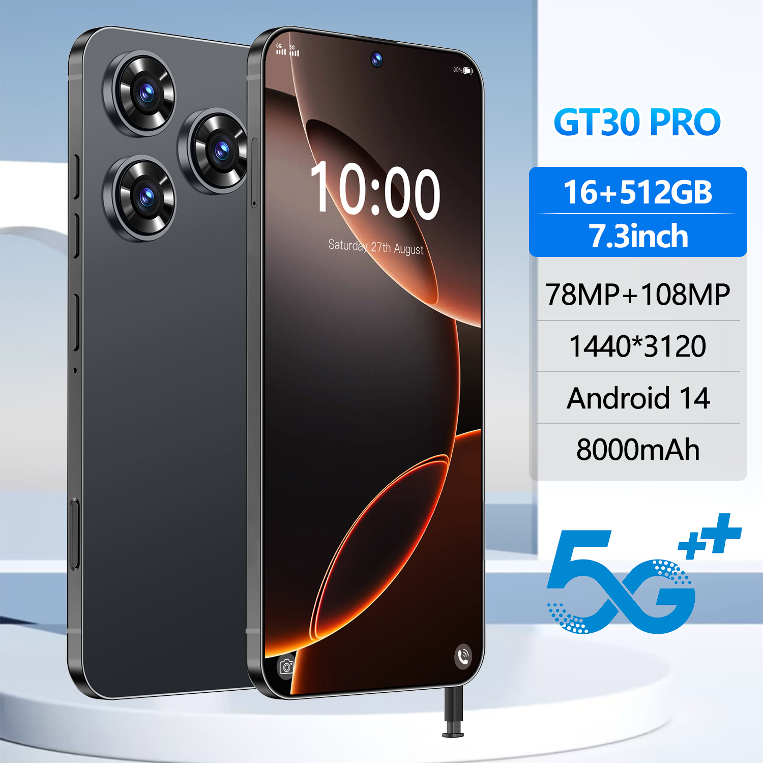 RTS 2025 Gaxly Unlocked 5G GT30 PRO - 16GB+512GB Android Phone