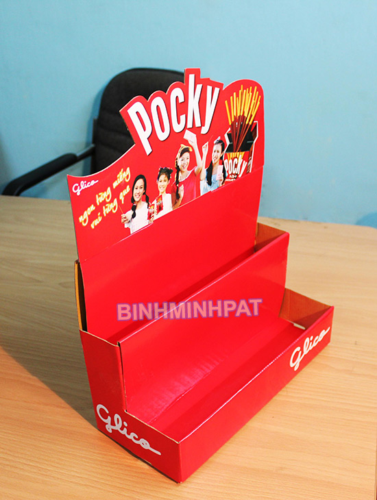 ポッキー ビスケットスティック チョコレート用カスタム棚展示ラック