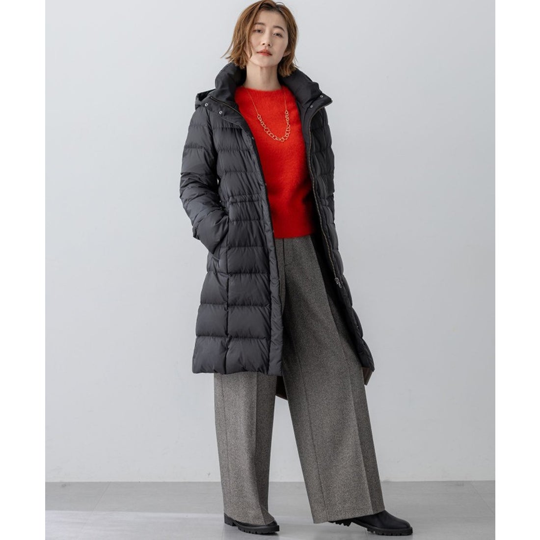 ニジュウサンク 23区 【洗える】シレータフタ ロング ダウンコート