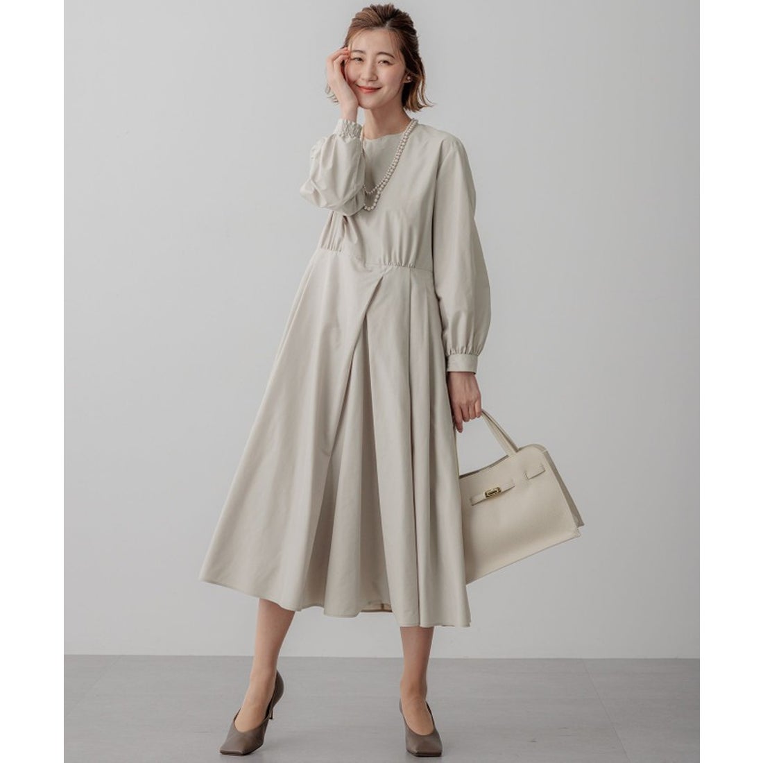 ニジュウサンク 23区 【VERYコラボ】ラスタークロス タックワンピース