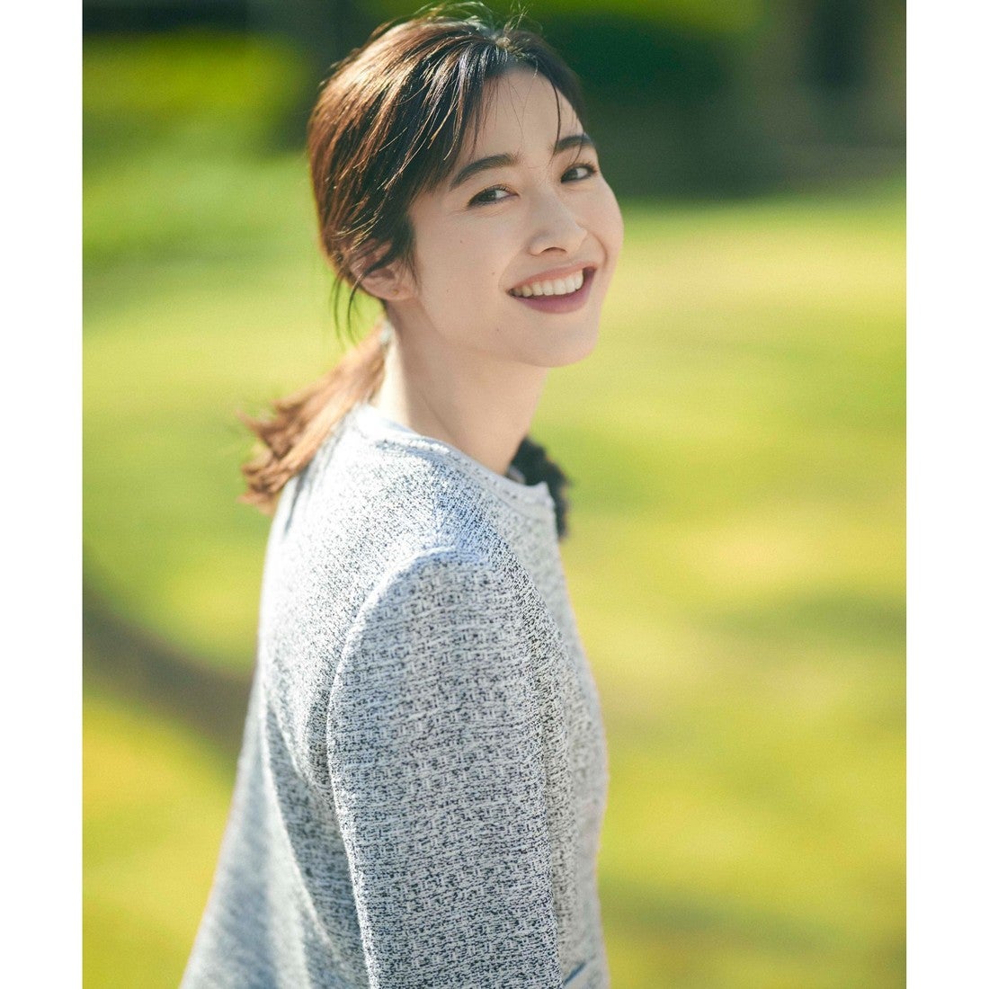 23区 【一部先行予約】シャインツイードストレッチ ノーカラー