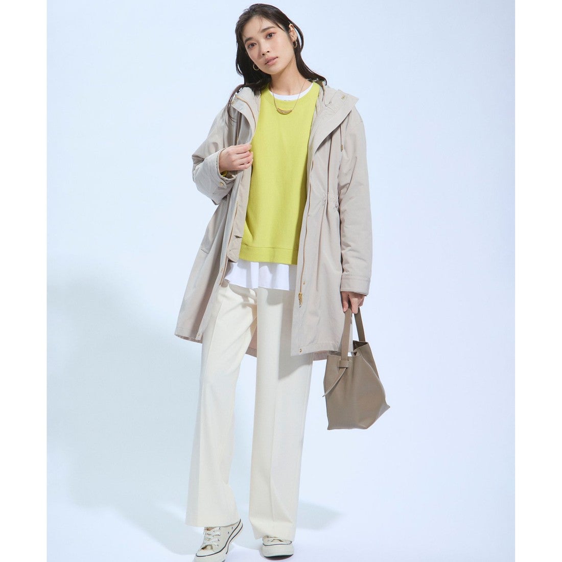23区 【撥水加工/洗える】ライナー付き マルチウェイアウター （カーキ