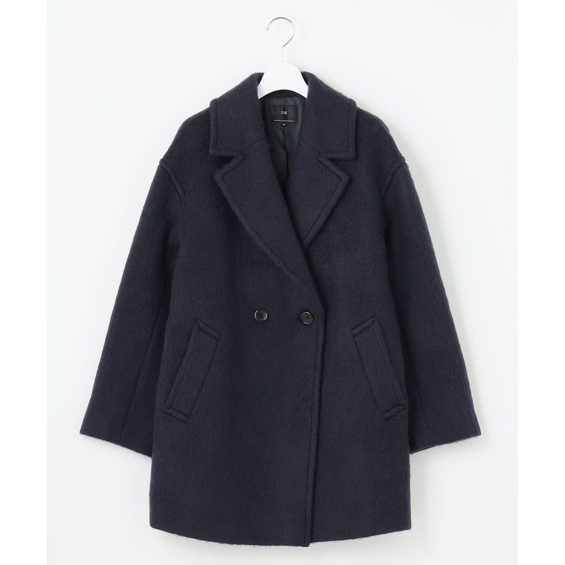 23区 ループカットシャギー コート （ネイビー系） -靴＆ファッション