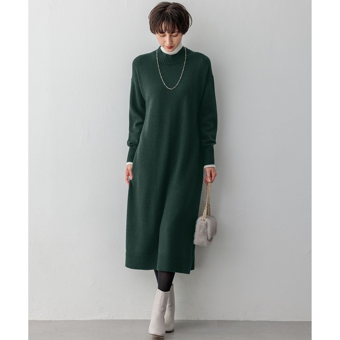 23区（大きいサイズ） 【先行予約/洗える】カシミヤブレンド ニット