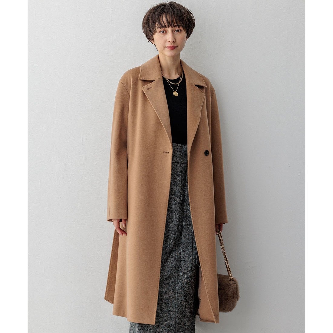 23区（大きいサイズ） MTRカシミヤライトビーバー チェスターコート