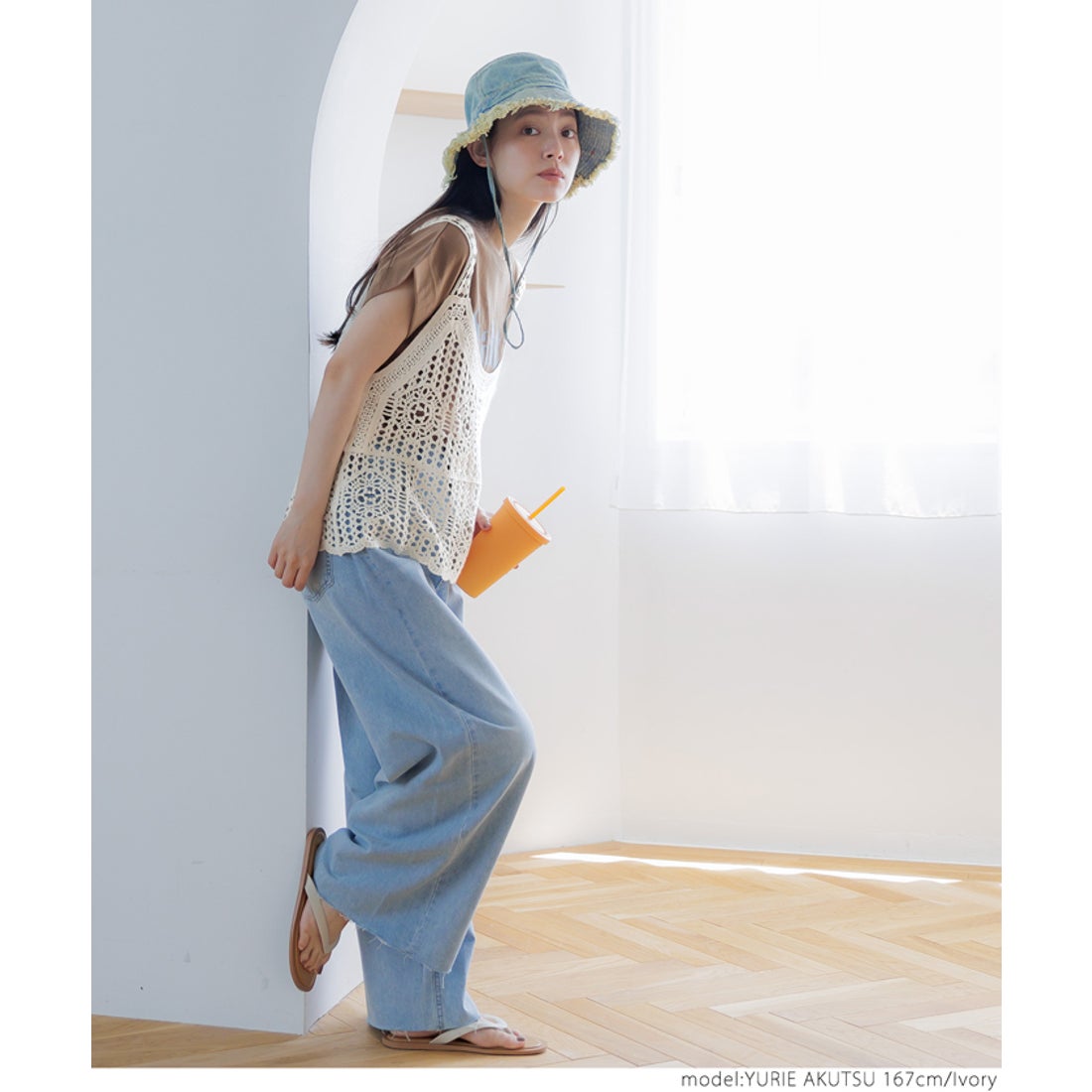 コカ coca かぎ編みAラインキャミソール （Ivory） -靴＆ファッション