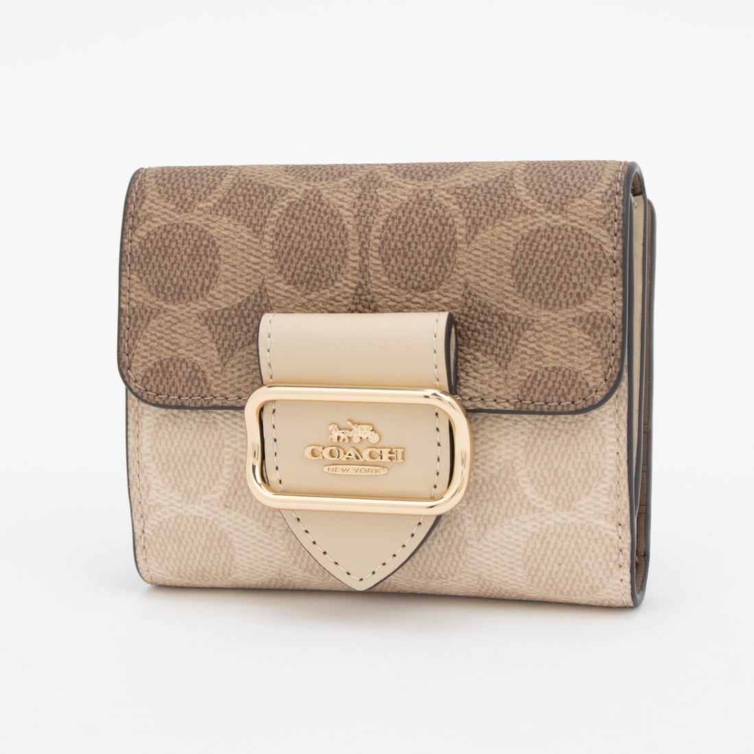コーチ COACH 二つ折り財布 CO078 シグネチャー レディース （ブラウン