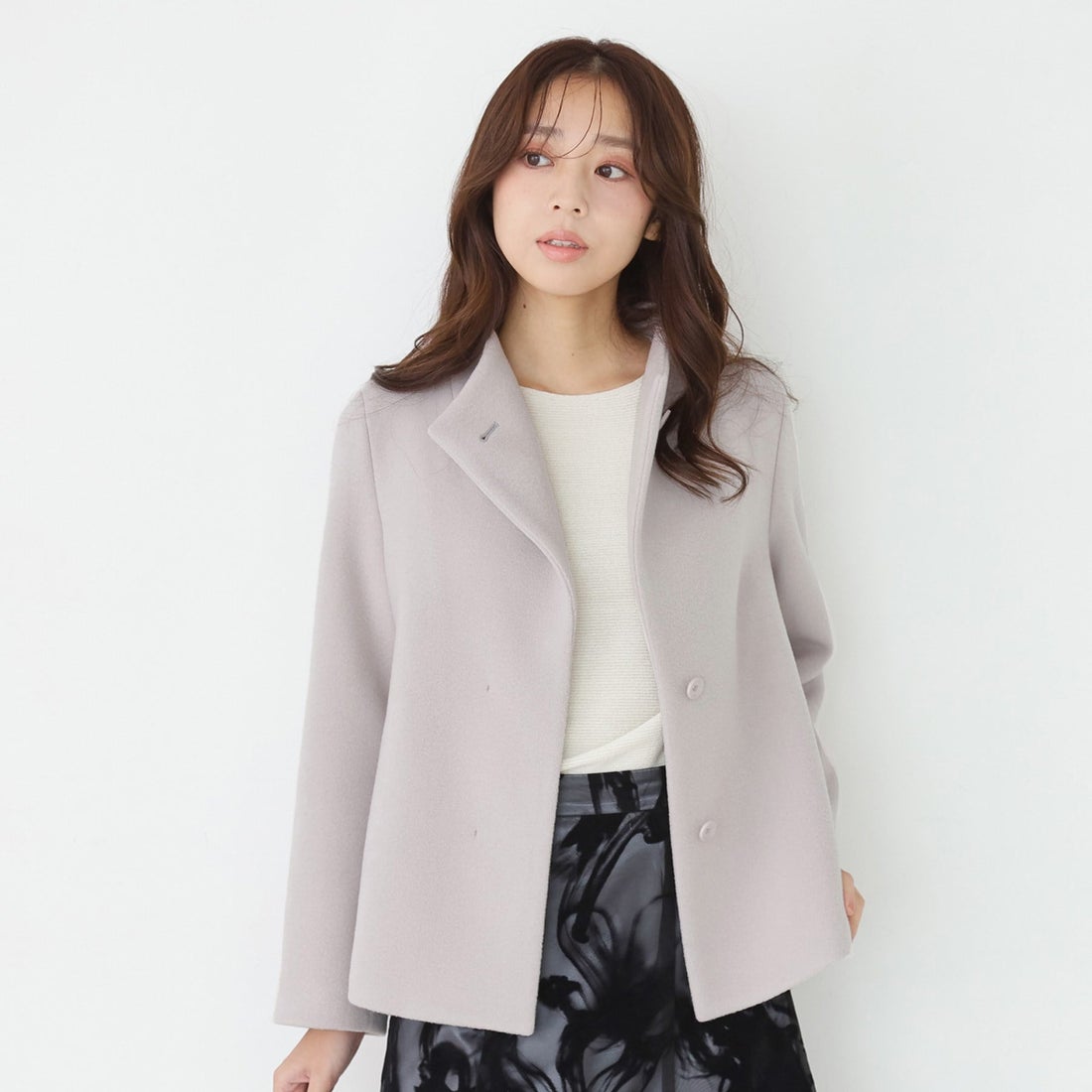 クードシャンス COUP DE CHANCE 【日本製】スタンドカラーのショート丈