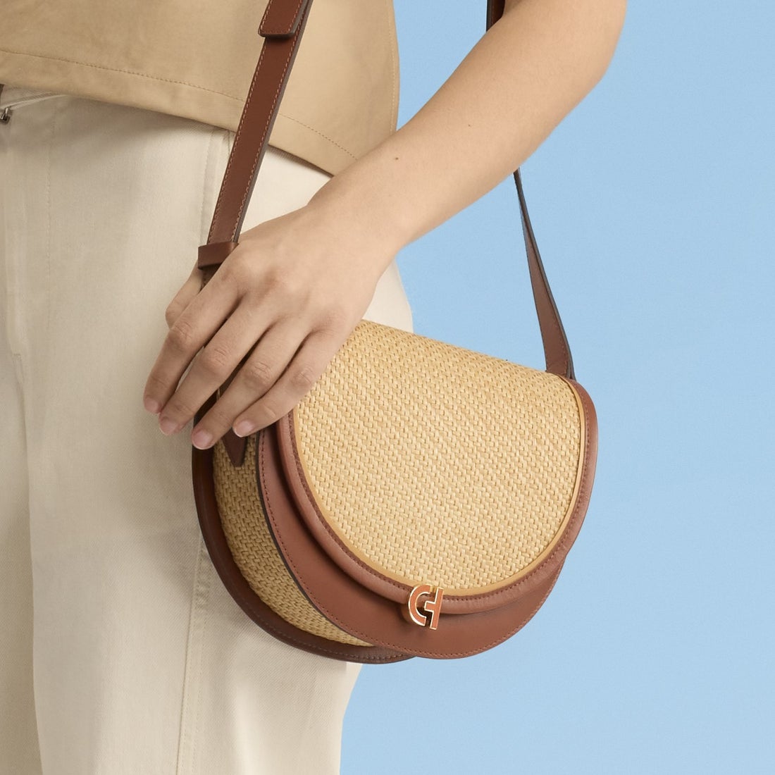 コール ハーン COLE HAAN エビーサドルバッグ womens （ナチュラルタン