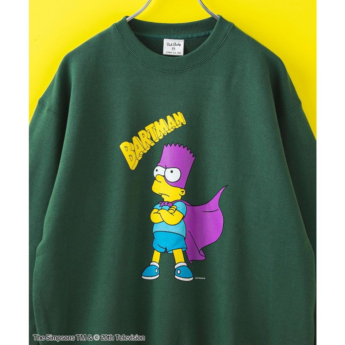 coen THE SIMPSONS / ROCK STANLEY（ロックスタンレー）別注スウェット