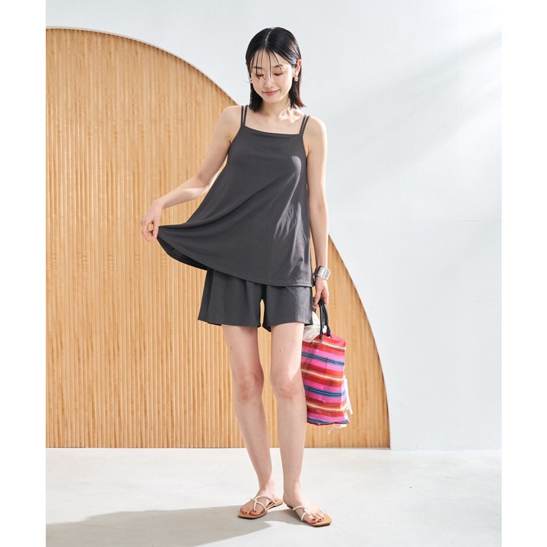 coen 【5点セット】フレアキャミソールスイムウェア - ファッション