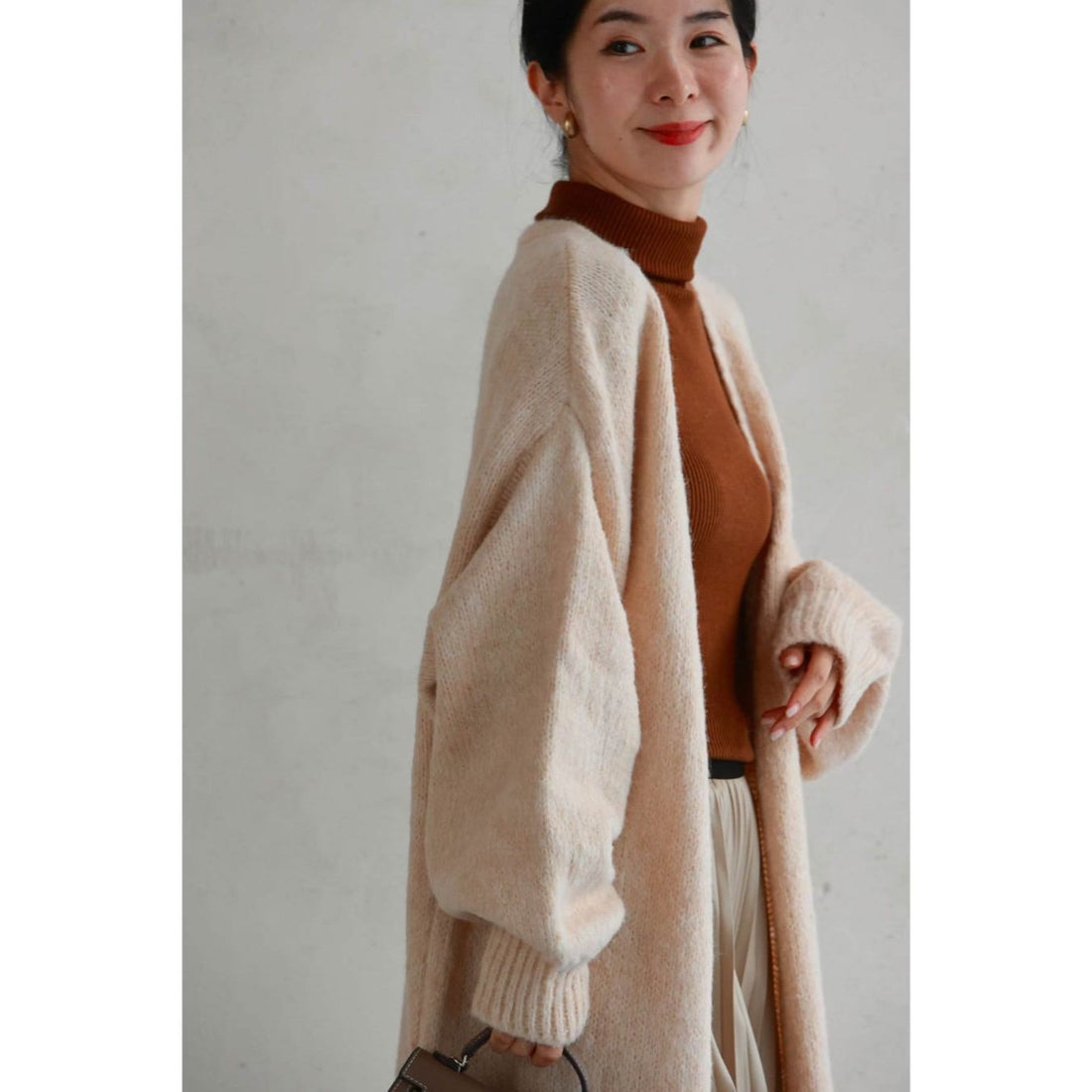 カワイイ CAWAII もっちりあったか可愛いニットロングカーディガン