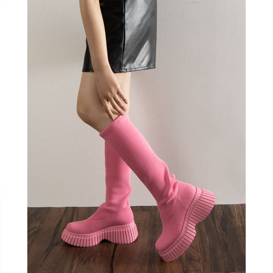 カンペール CAMPER [カンペール] BCN / ロングブーツ （ピンク） -靴