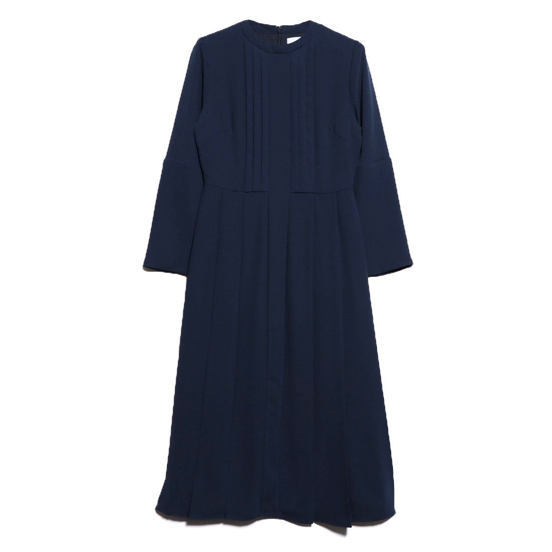 セルフォード CELFORD バックサテンプリーツワンピース （ネイビー
