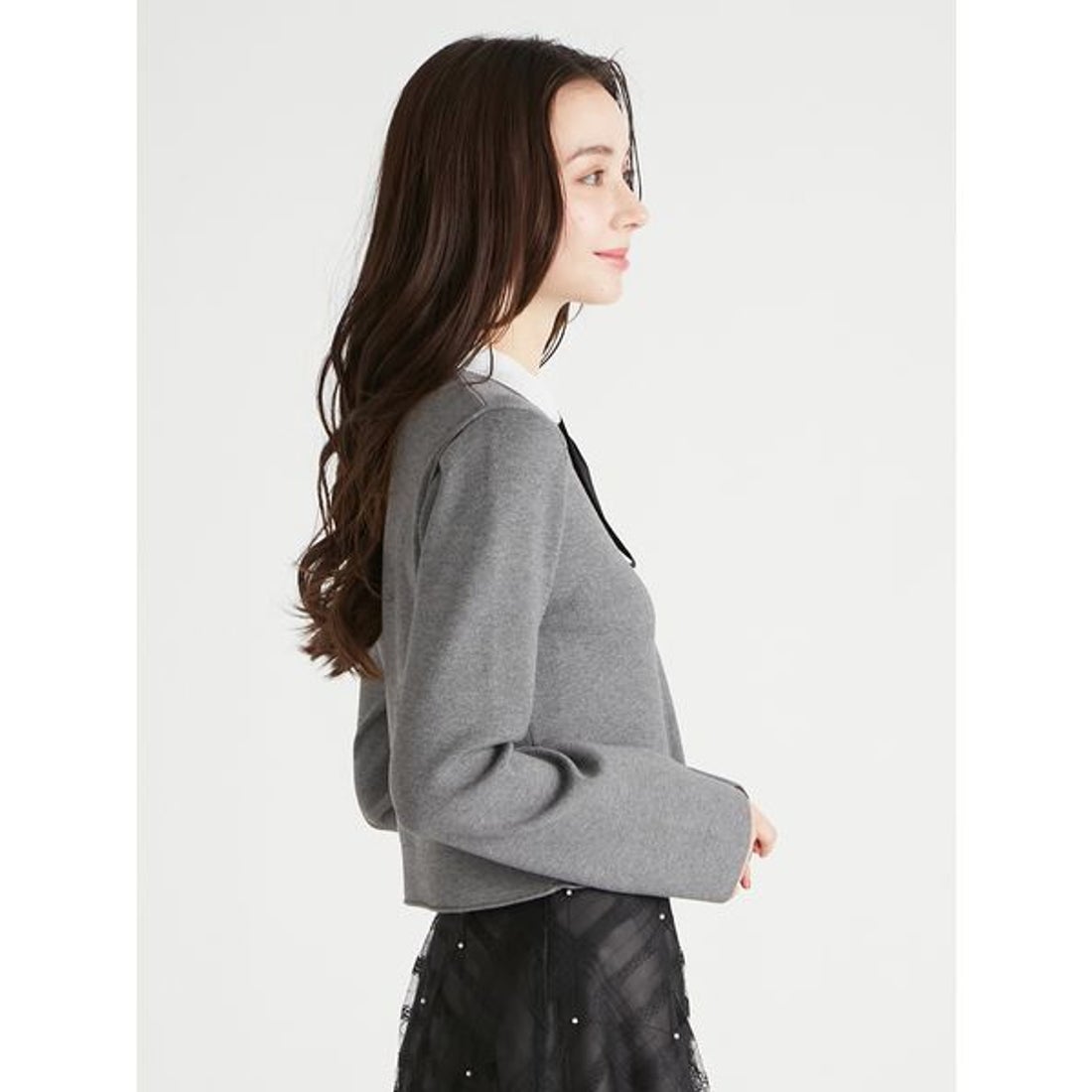 セルフォード CELFORD デタッチャブル総針カーディガン （BLK