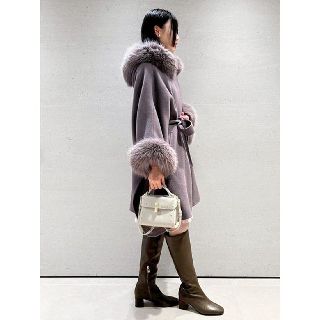 セルフォード CELFORD ファーポンチョコート （MOC） - ファッション