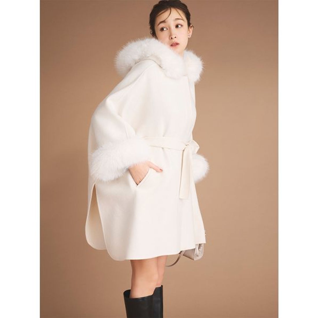 セルフォード CELFORD ファーポンチョコート （IVR） - ファッション