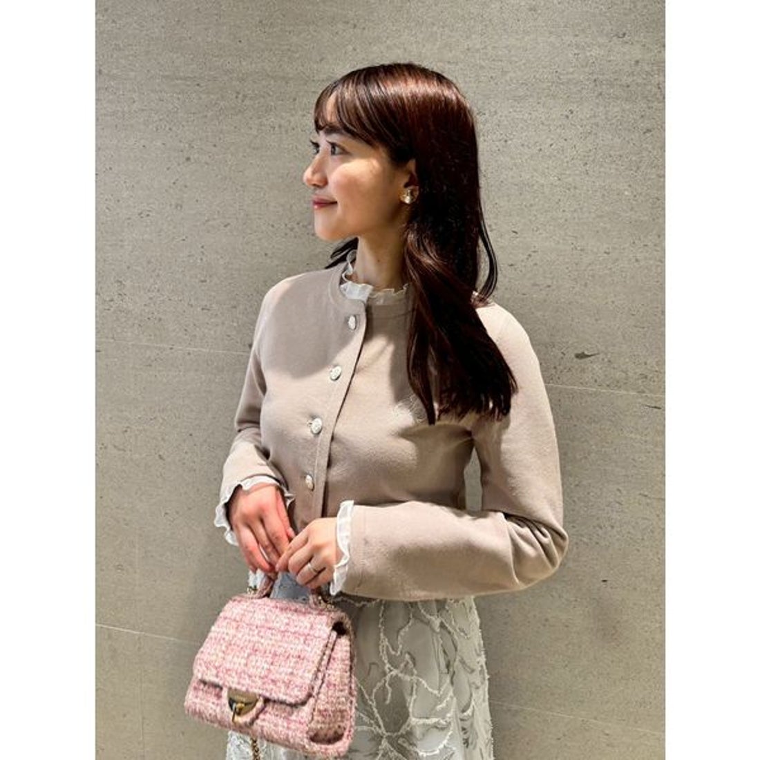 セルフォード CELFORD フリルデタッチャブルカーディガン （YEL