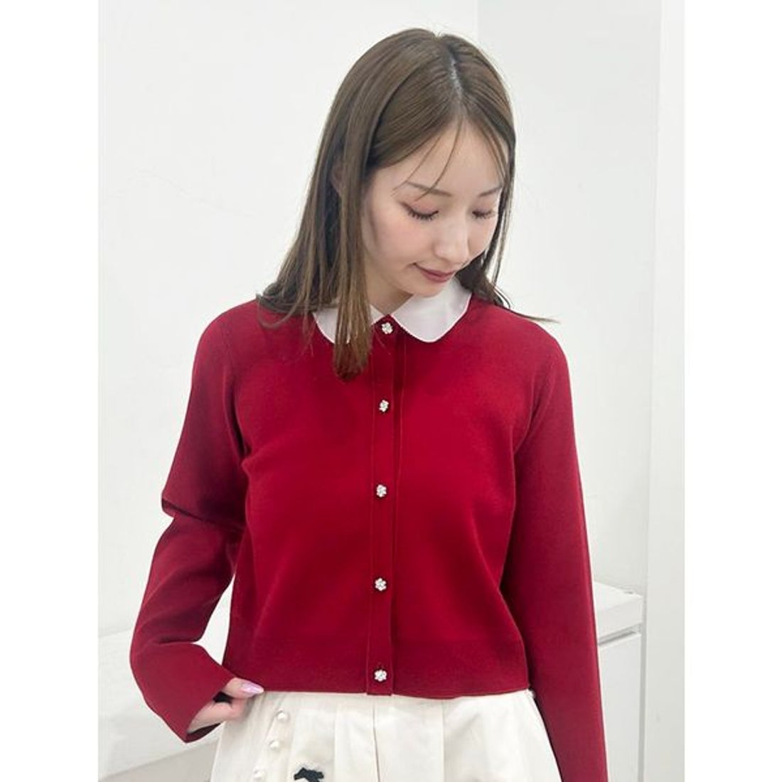 セルフォード CELFORD デタッチャブル総針カーディガン （BLK