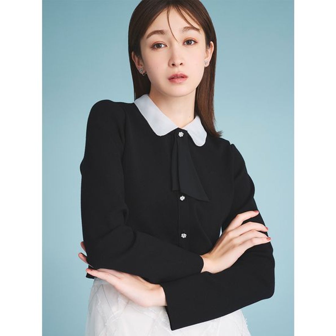 セルフォード CELFORD デタッチャブル総針カーディガン （BLK