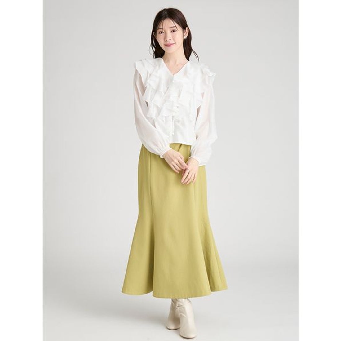 セルフォード CELFORD 【HANAE MORI×CELFORDコラボ】 パール付きフリル