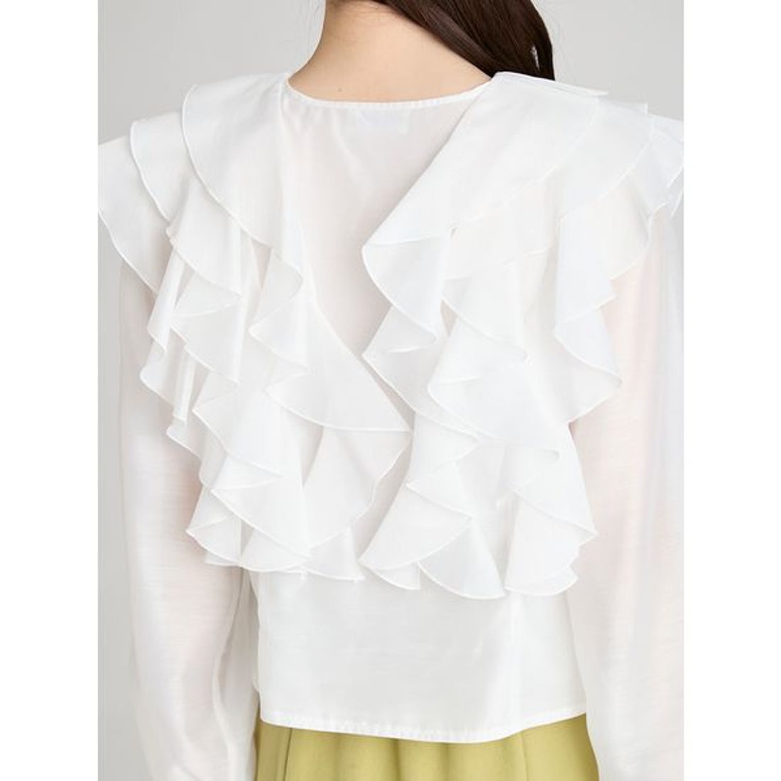 セルフォード CELFORD 【HANAE MORI×CELFORDコラボ】 パール付きフリル