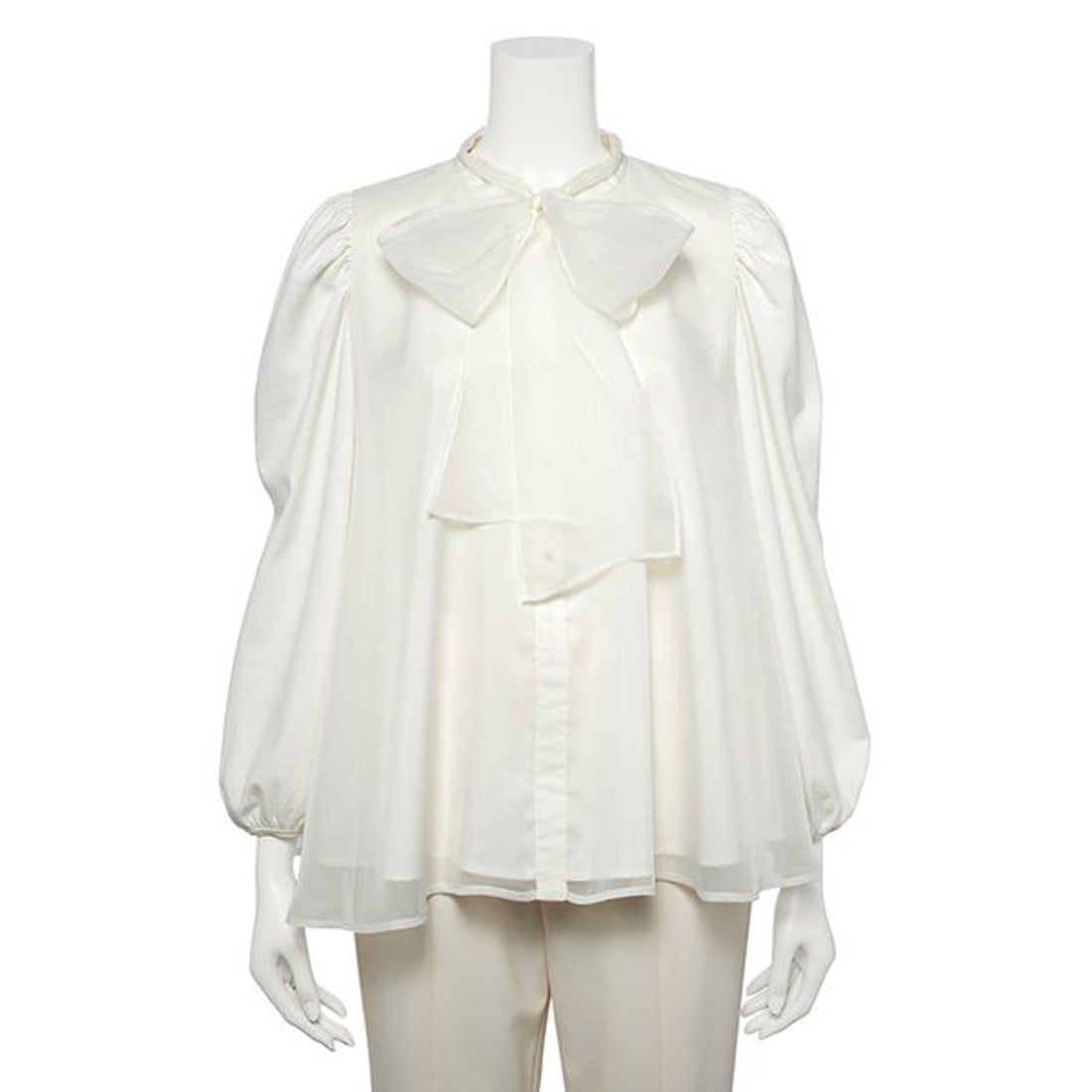 セルフォード CELFORD ニットコンビレイヤードフレアブラウス （OWHT