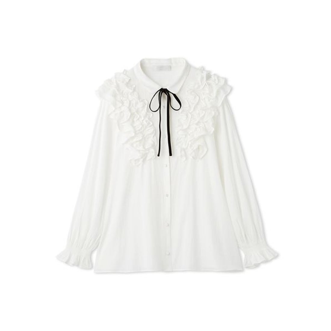セルフォード CELFORD フリルヨークシャツカラーブラウス （OWHT