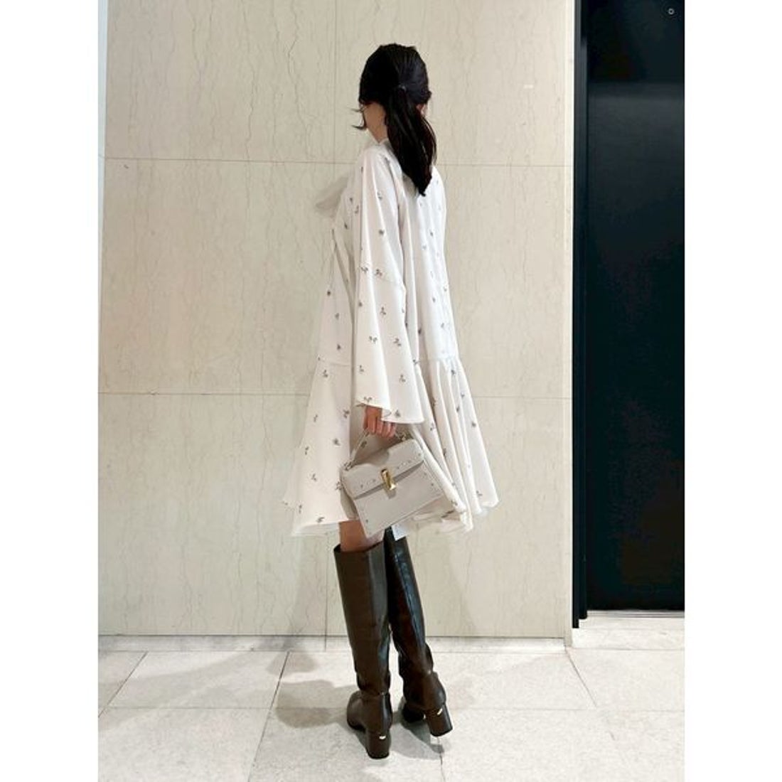 セルフォード CELFORD ビッグリボンフレアワンピース （CPNK