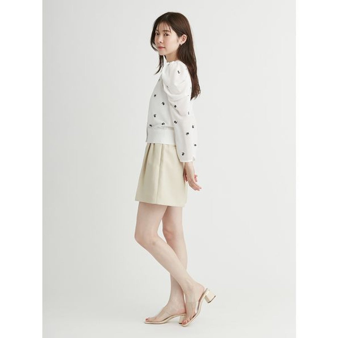 セルフォード CELFORD フラワーエンブロイダリーカーディガン （BLK