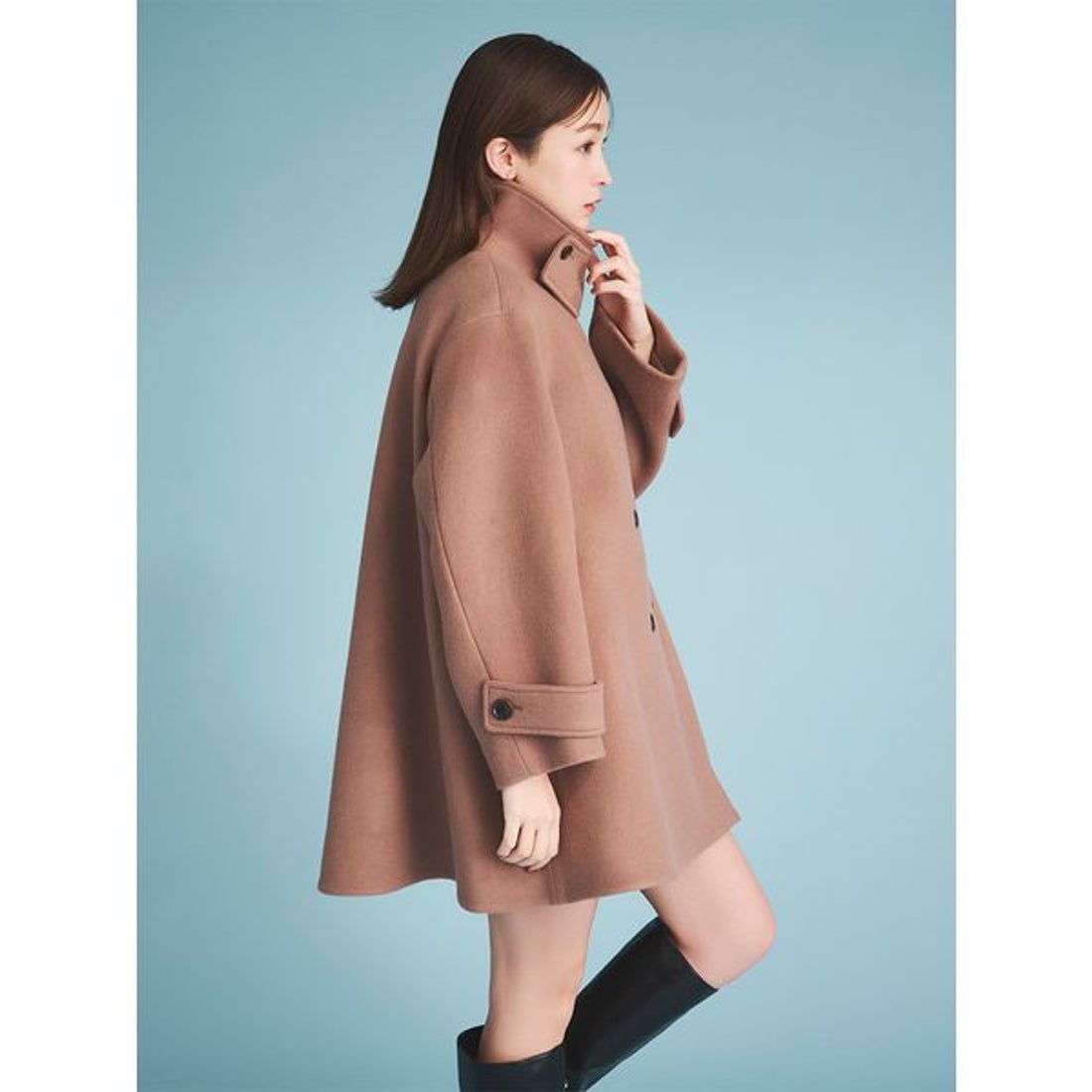 セルフォード CELFORD Aラインウールミドルコート （IVR