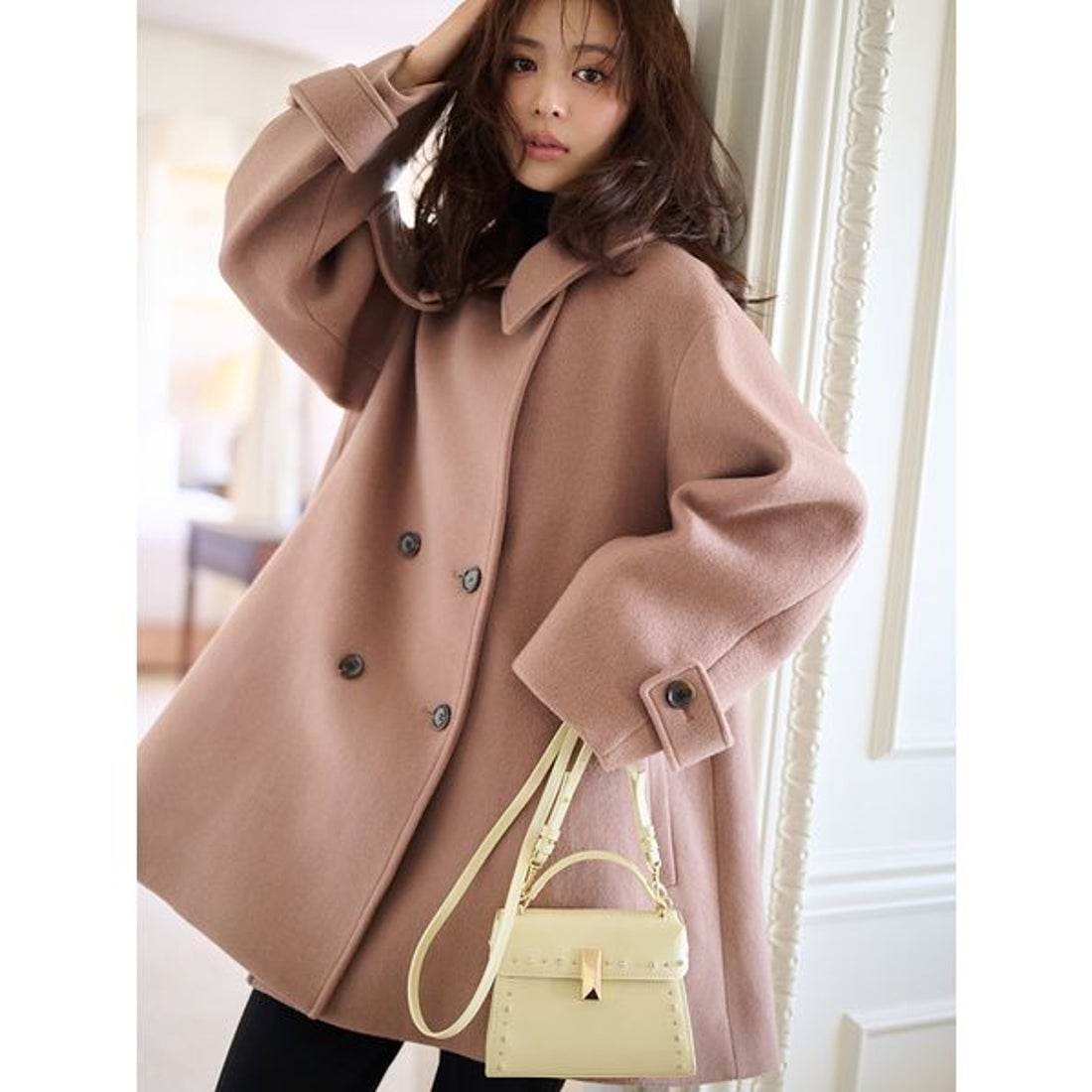 セルフォード CELFORD Aラインウールミドルコート （CML