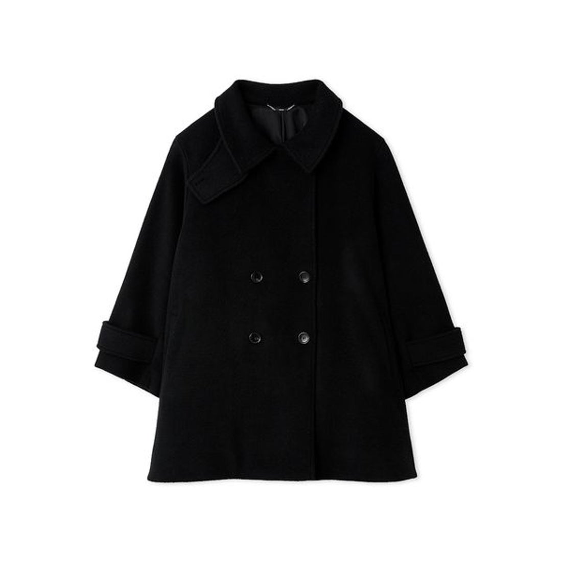 セルフォード CELFORD Aラインウールミドルコート （BLK