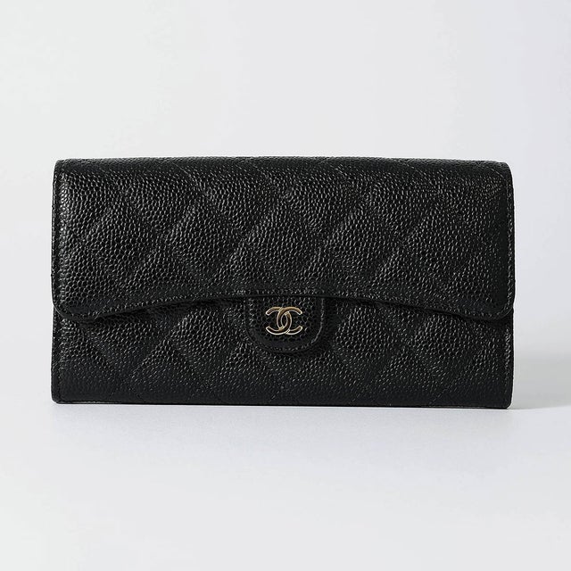 シャネル CHANEL 長財布 キャビアスキン ロングウォレット CHANEL LONG