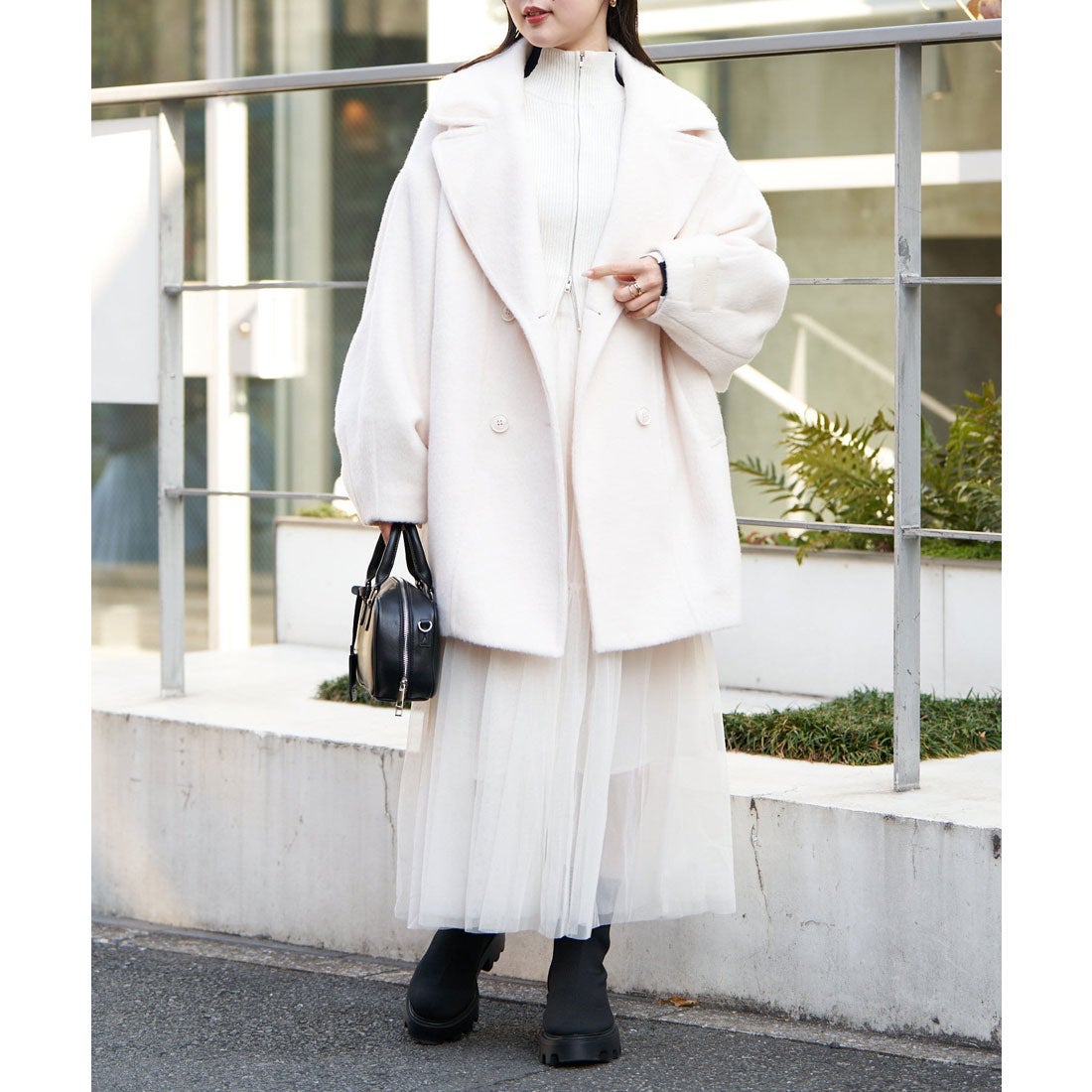 チコ Chico シャギーダブルジャケットコート （IVO） - ファッション