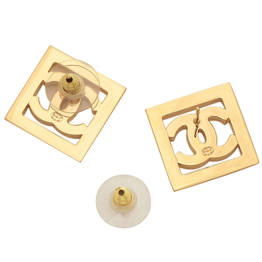 シャネル CHANEL ピアス ココマーク CCマーク ゴールド ブラック