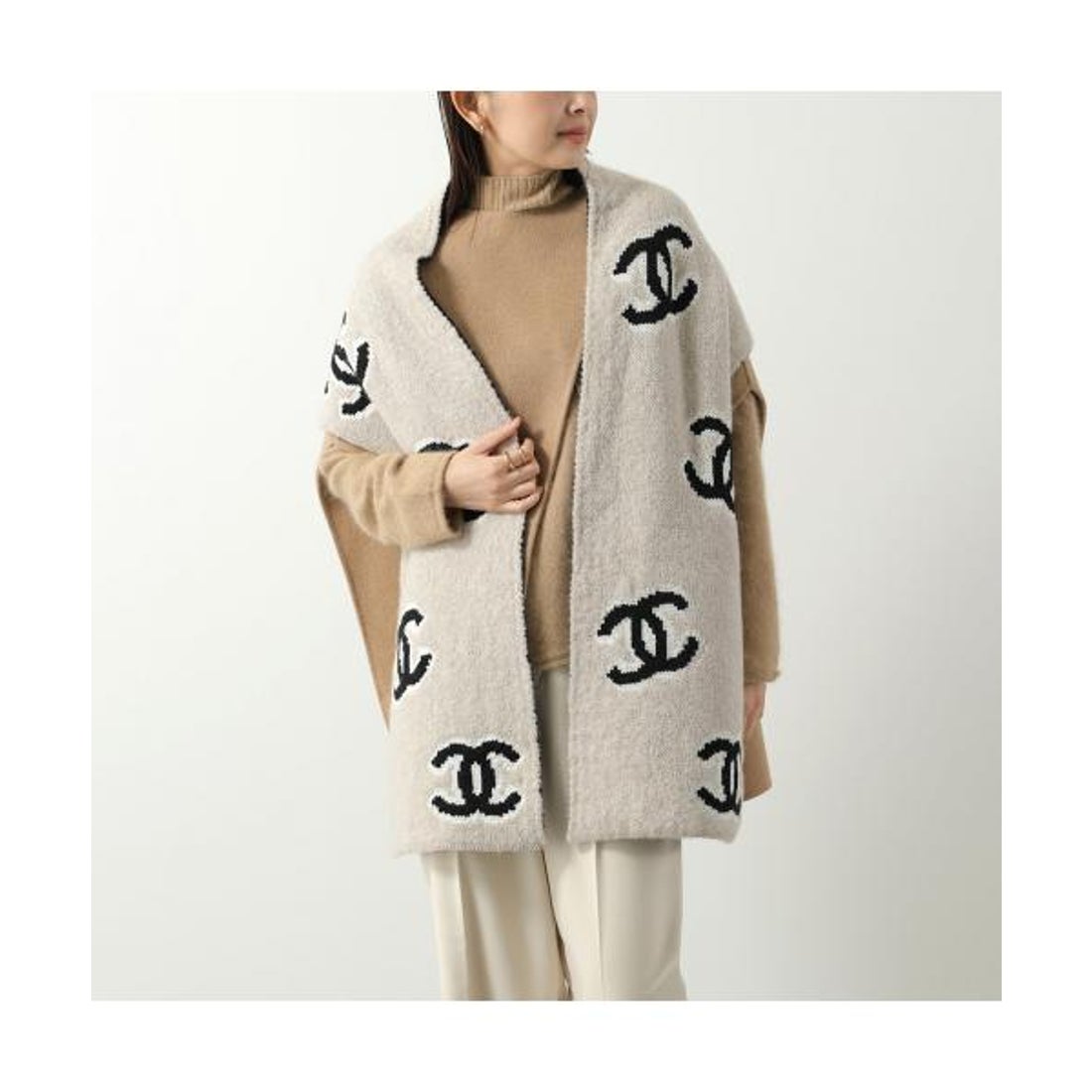 シャネル CHANEL CHANEL マフラー AA8451 B08891 リバーシブル （NJ731