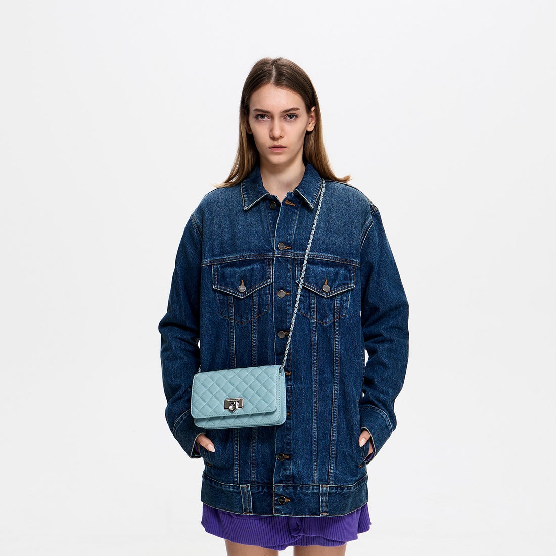 CHARLES & KEITH Cressida クレシダ キルトプッシュロッククラッチ