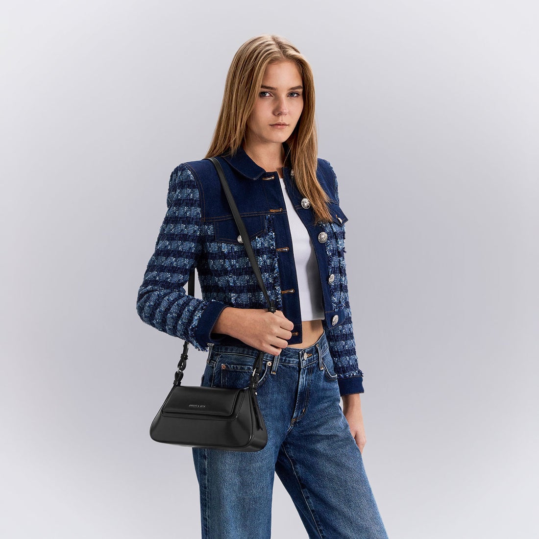 CHARLES & KEITH Olivia オリビア トラペーズショルダーバッグ 【再